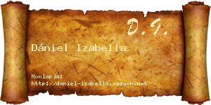 Dániel Izabella névjegykártya